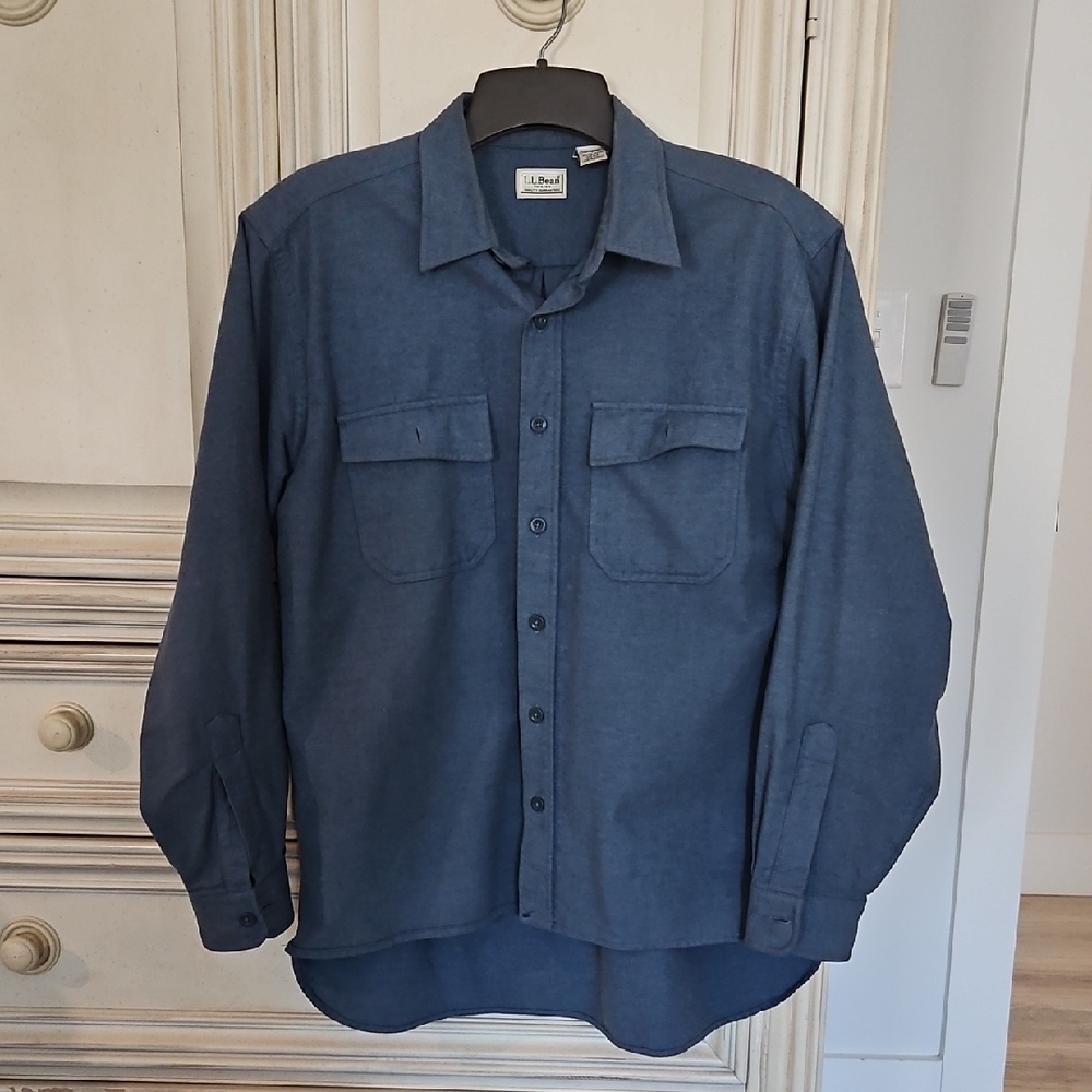 L.L. Bean Navy Button-Up Shirt
